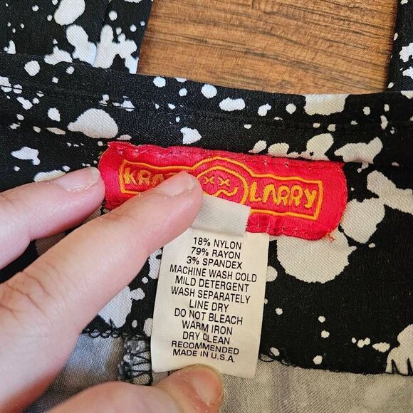 Krazy Larry Pull On Splatter Print Ankle Pants - Picture 4 of 6